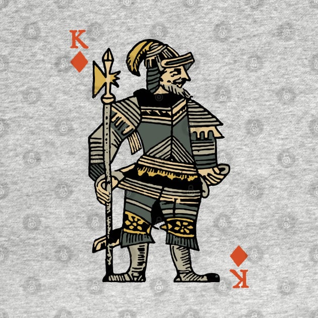 Original Standard Character of Playing Card King of Diamonds by KewaleeTee